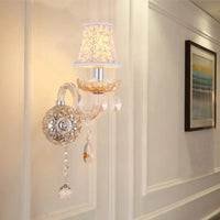 Applique murale Bougie Cristal Cognac - Style européen | Marco Lucetti