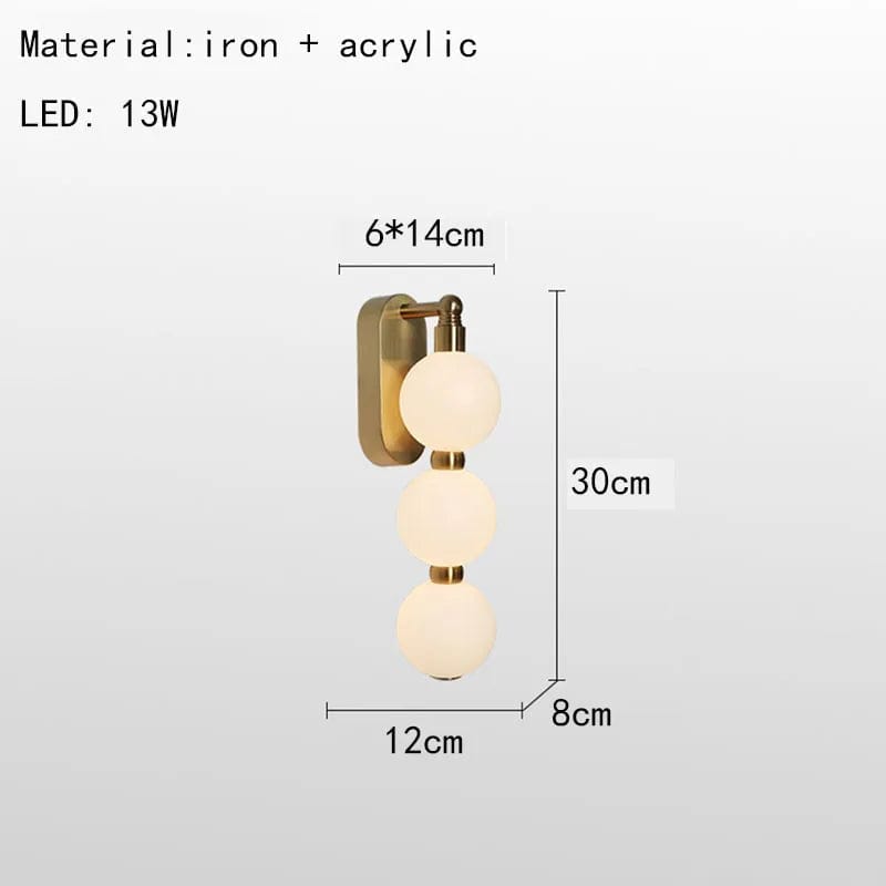Applique murale boule acrylique avec gradation variable  | Marco Lucetti 3 modifiable
