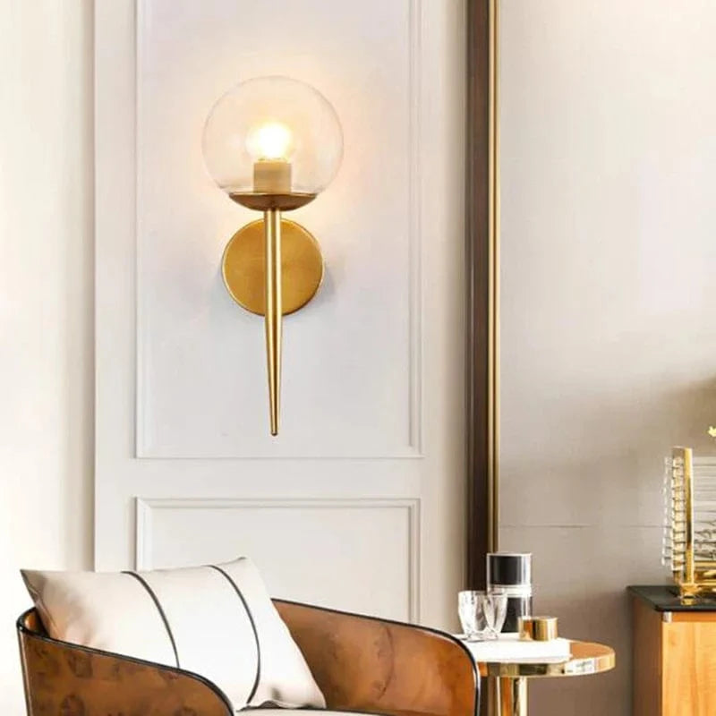 Applique murale boule de LED nordique - Lumières de verre pour escaliers et chambres | Marco Lucetti