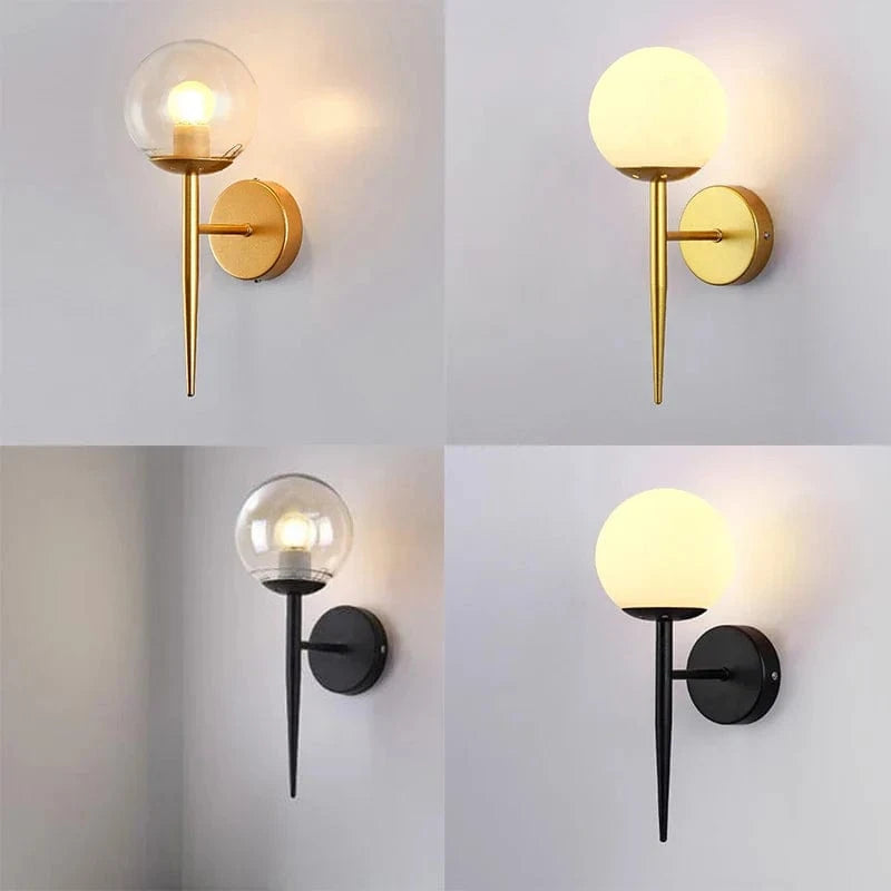 Applique murale boule de LED nordique - Lumières de verre pour escaliers et chambres | Marco Lucetti