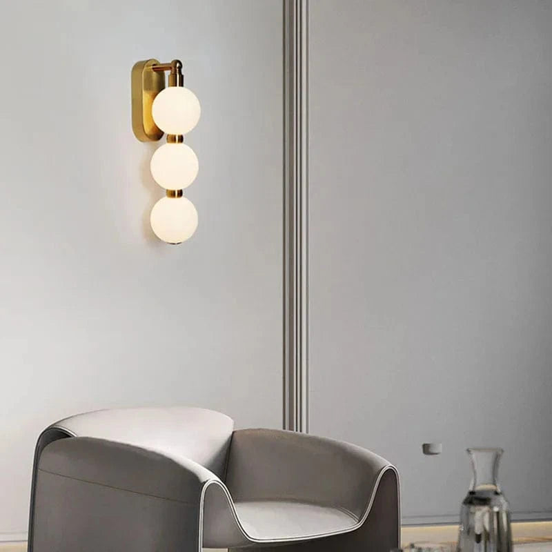 Applique murale boule en acrylique avec gradation variable - Métal doré  | Marco Lucetti 3 modifiable