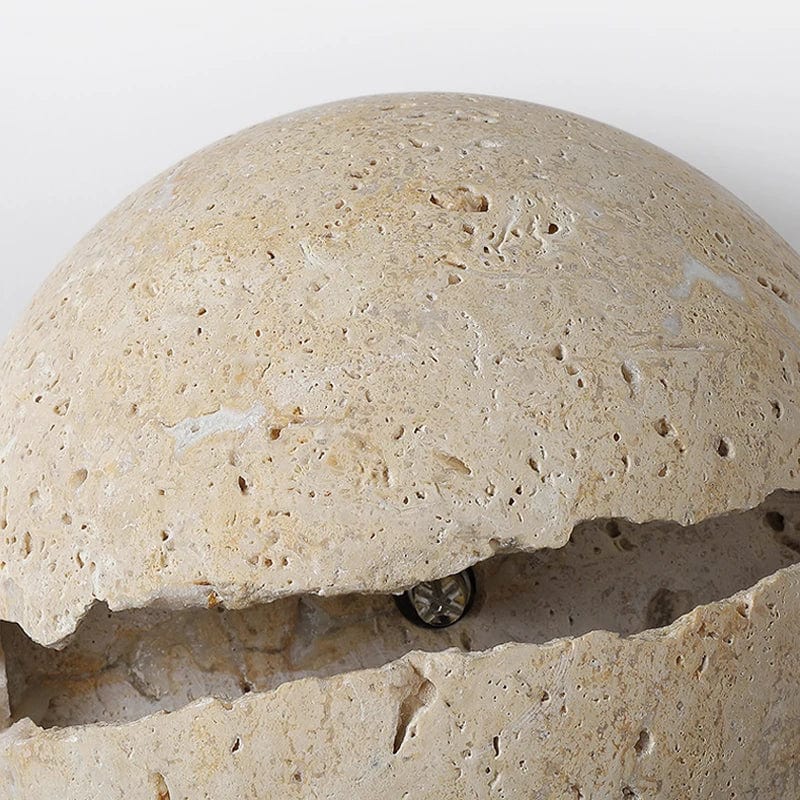 Applique murale boule Wabi Sabi naturelle jaune pour un éclairage LED chaleureux | Marco Lucetti