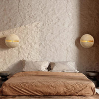 Applique murale boule Wabi Sabi naturelle jaune pour un éclairage LED chaleureux | Marco Lucetti
