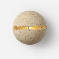 Applique murale boule Wabi Sabi naturelle jaune pour un éclairage LED chaleureux | Marco Lucetti