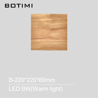 Applique murale carrée en bois naturel - Édition Prestige | Marco Lucetti B-lumière chaude