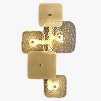 Applique murale carrée en cuivre de luxe post-moderne élégante | Marco Lucetti