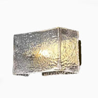 Applique murale carrée en verre aqua Wave pour une décoration moderne. | Marco Lucetti