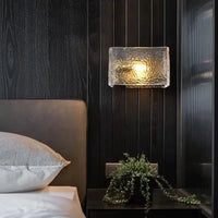 Applique murale carrée en verre aqua Wave pour une décoration moderne. | Marco Lucetti