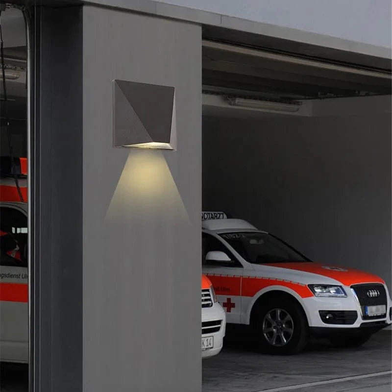 Applique murale carrée LED en aluminium - Lumières créatives pour intérieur et extérieur | Marco Lucetti