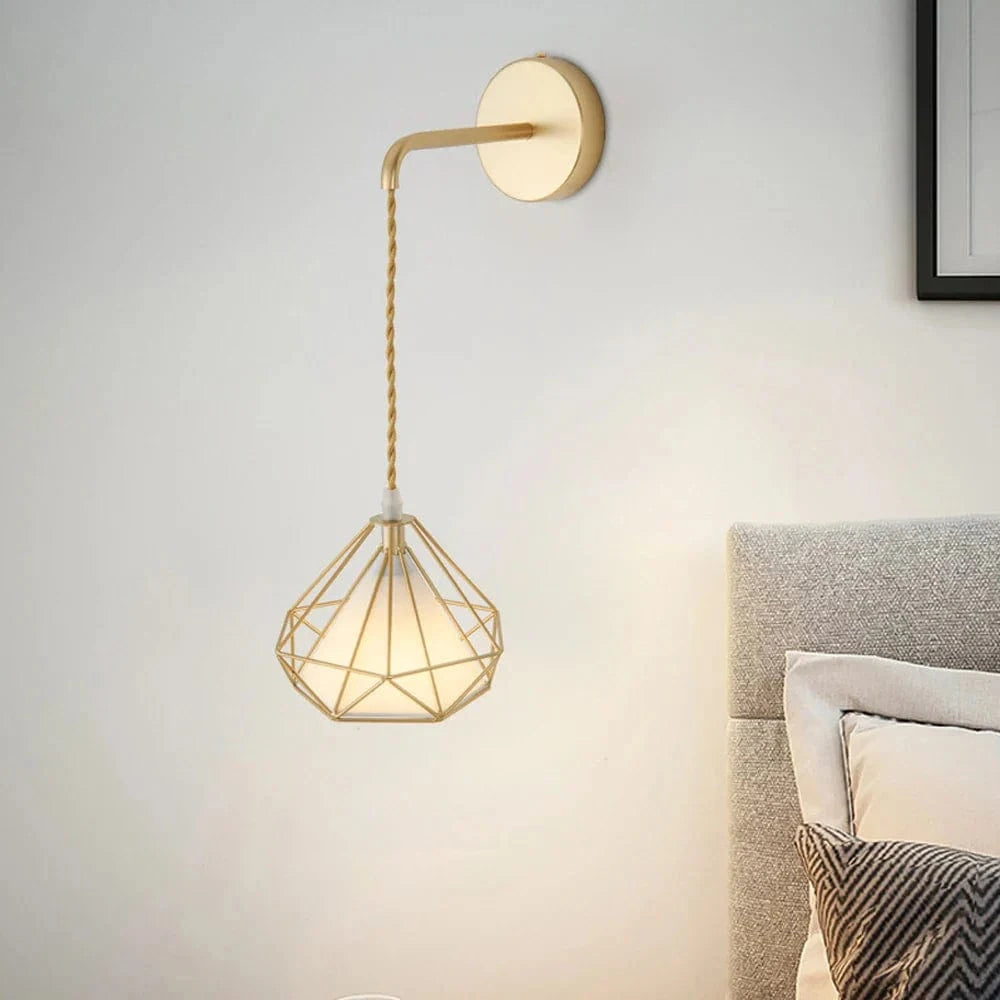 Applique murale chambre lampe de chevet nordique moderne  | Marco Lucetti Or