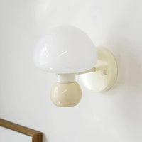 Applique murale Champignon en verre blanc pour déco maison | Marco Lucetti