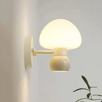 Applique murale Champignon en verre blanc pour déco maison | Marco Lucetti