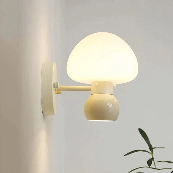 Applique murale Champignon en verre blanc pour déco maison | Marco Lucetti