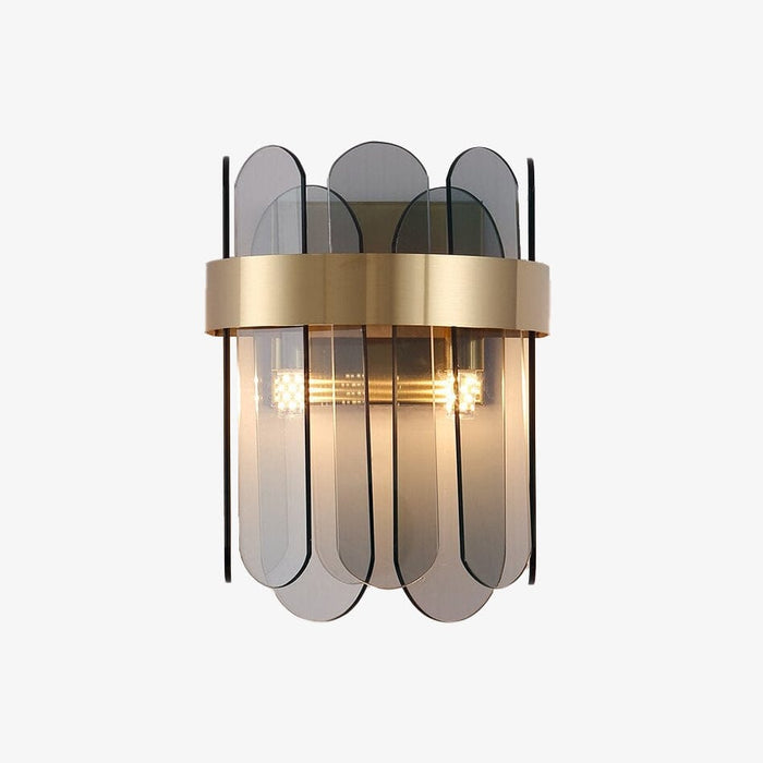 Applique murale Ciara en verre moderne | Marco Lucetti Noir / 31-40W / Chaude - D20 x H25 cm