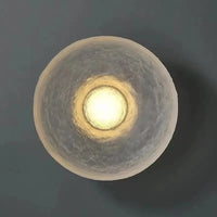 Applique murale circulaire postmoderne en résine transparente pour salon, chambre, hôtel, villa, fond mur, ou couloir | Marco Lucetti