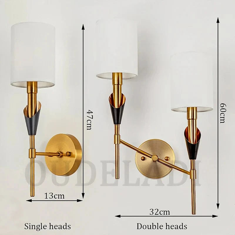 Applique murale contemporaine avec abat-jour en tissu | Marco Lucetti