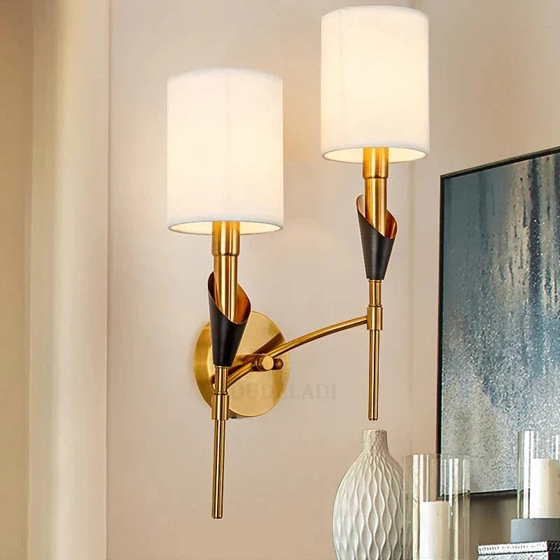 Applique murale contemporaine avec abat-jour en tissu | Marco Lucetti