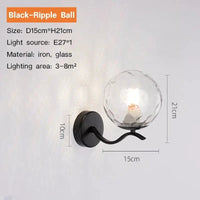 Applique murale contemporaine en métal et verre | Marco Lucetti Noir-B / Blanc chaud