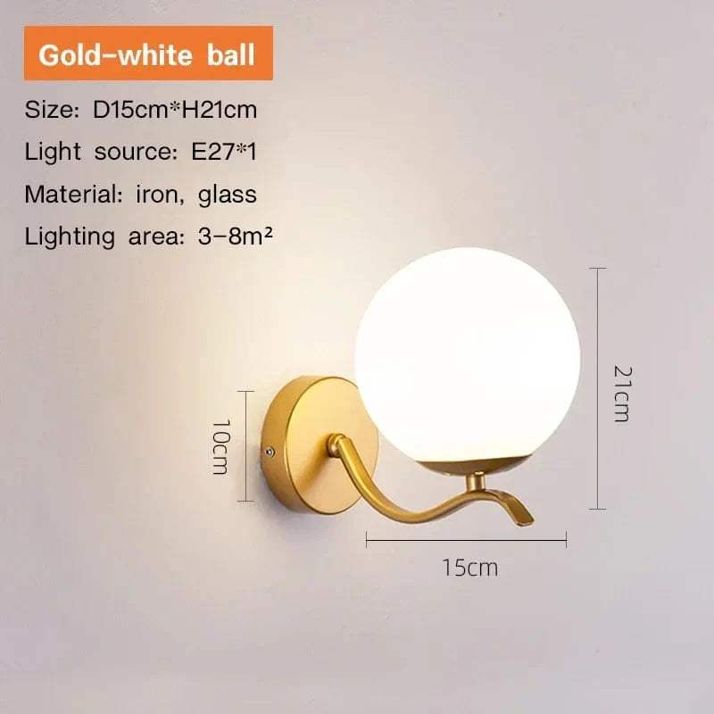 Applique murale contemporaine en métal et verre | Marco Lucetti Or-A / Blanc chaud