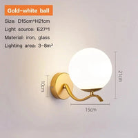 Applique murale contemporaine en métal et verre | Marco Lucetti Or-A / Blanc chaud