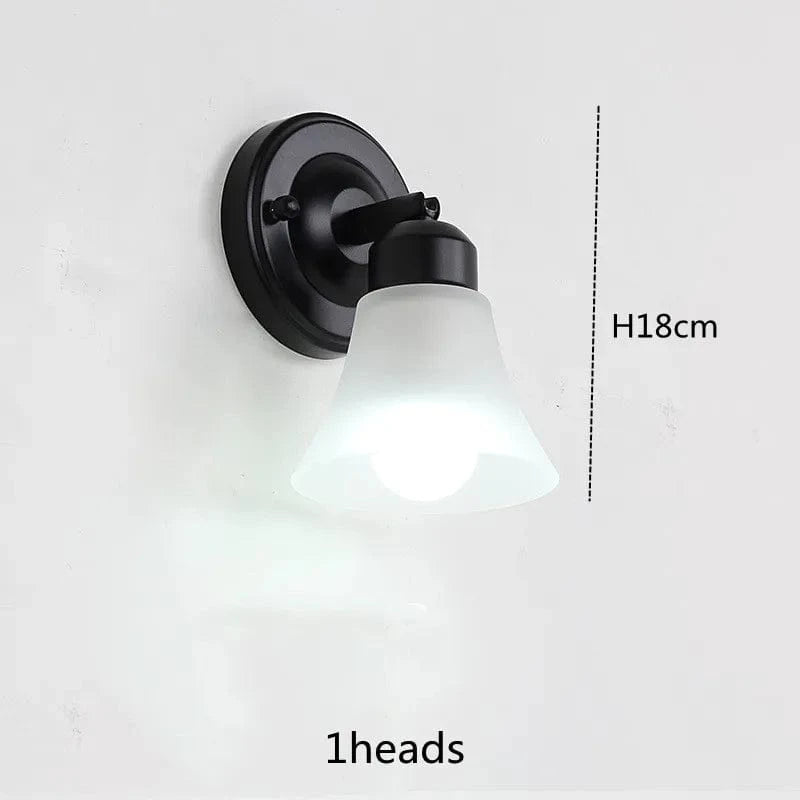 Applique Murale Cosmétique Miroir LED Européenne, Parfait pour le Maquillage - Vanity Chrome | Marco Lucetti 1Têtes Noir / Blanc froid (5 500-7 000 K).