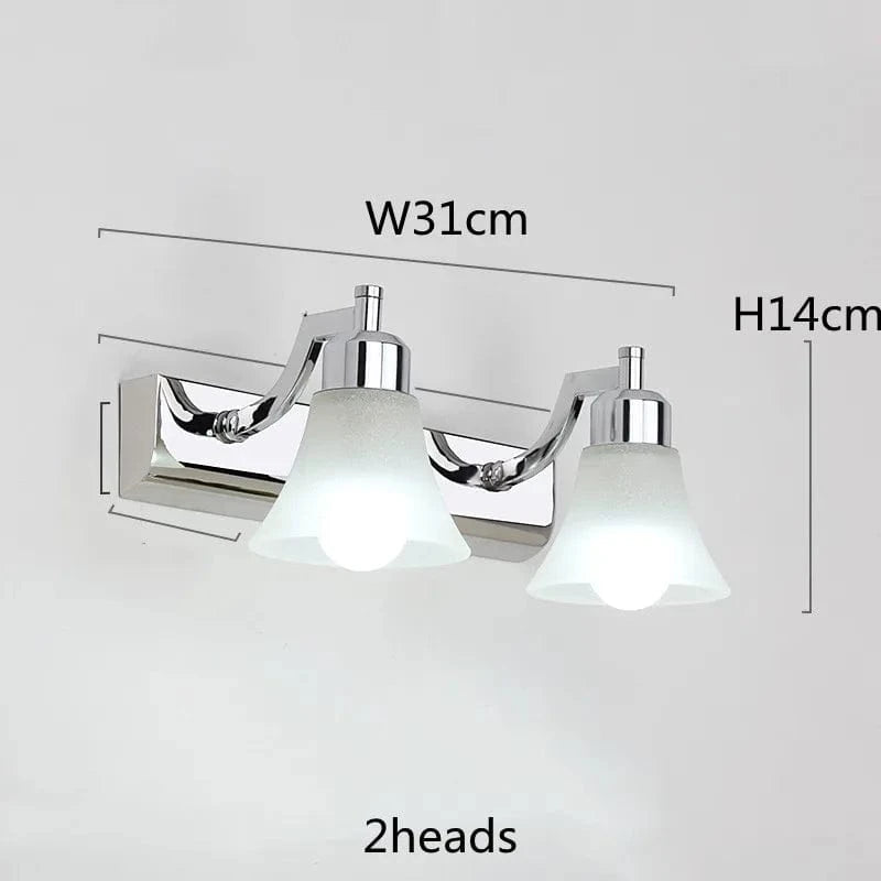 Applique Murale Cosmétique Miroir LED Européenne, Parfait pour le Maquillage - Vanity Chrome | Marco Lucetti 2 têtes Chrome / Ne pas inclure les ampoules