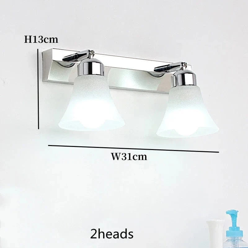 Applique Murale Cosmétique Miroir LED Européenne, Parfait pour le Maquillage - Vanity Chrome | Marco Lucetti 2 têtes chromées E / Blanc froid (5 500-7 000 K).