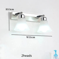 Applique Murale Cosmétique Miroir LED Européenne, Parfait pour le Maquillage - Vanity Chrome | Marco Lucetti 2 têtes chromées E / Blanc froid (5 500-7 000 K).