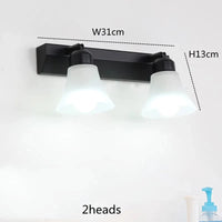 Applique Murale Cosmétique Miroir LED Européenne, Parfait pour le Maquillage - Vanity Chrome | Marco Lucetti 2 têtes Noir / Ne pas inclure les ampoules