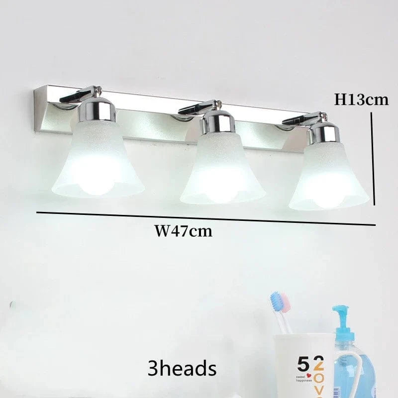 Applique Murale Cosmétique Miroir LED Européenne, Parfait pour le Maquillage - Vanity Chrome | Marco Lucetti 3 têtes chromées E / Ne pas inclure les ampoules
