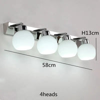 Applique Murale Cosmétique Miroir LED Européenne, Parfait pour le Maquillage - Vanity Chrome | Marco Lucetti 4têtes / Blanc chaud (2700-3500K)