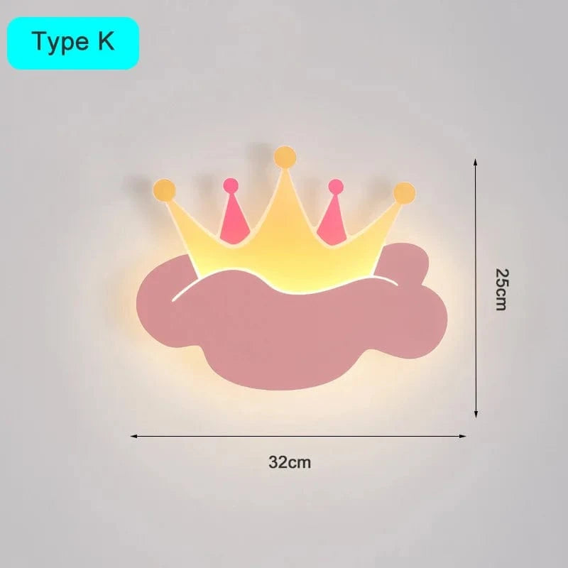 Applique murale couronne rose avec télécommande - Déco Royale | Marco Lucetti Applique Couronne / 3 Température de couleur