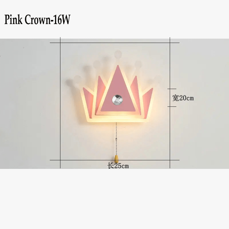 Applique murale couronne rose gold pour enfants | Marco Lucetti