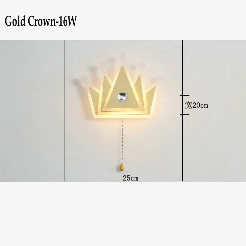 Applique murale couronne rose gold pour enfants | Marco Lucetti