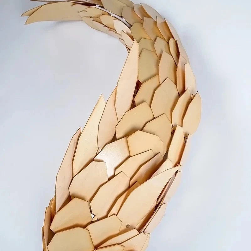 Applique Murale Créatif Style Chinois en Bois Poisson Brillante LED 12W - Pour Salon, Chevet, Escalier | Marco Lucetti