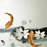 Applique Murale Créatif Style Chinois en Bois Poisson Brillante LED 12W - Pour Salon, Chevet, Escalier | Marco Lucetti