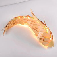Applique Murale Créatif Style Chinois en Bois Poisson Brillante LED 12W - Pour Salon, Chevet, Escalier | Marco Lucetti