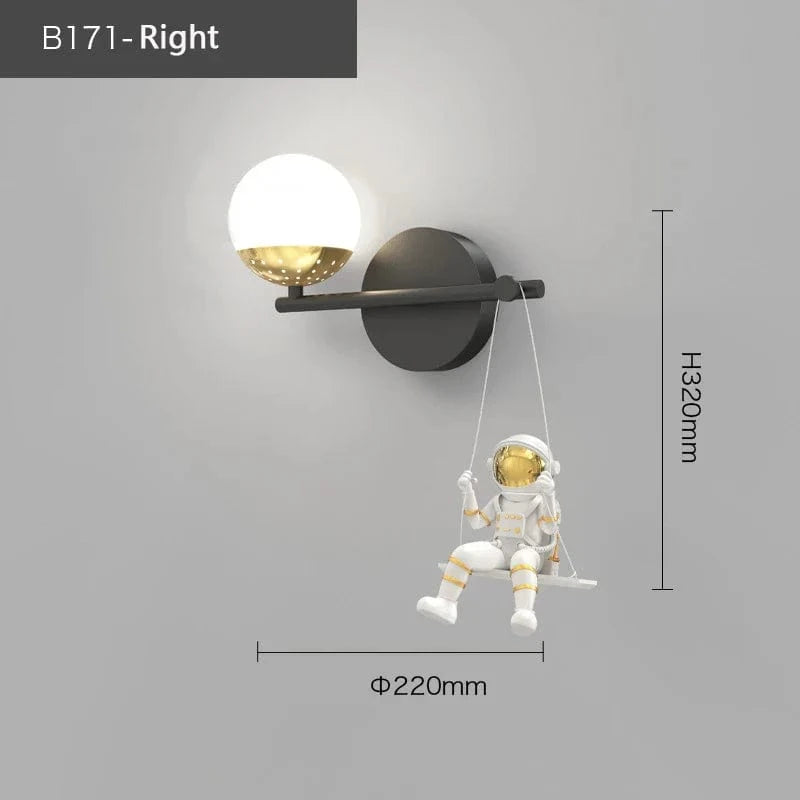 Applique Murale Créative pour Chambre d'Enfant - Déco Moderne. | Marco Lucetti B171-Droite / 3 Température de couleur