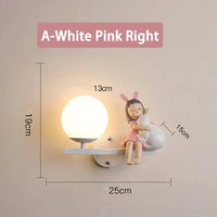 Applique murale créative pour enfants filles - Thème dessin animé. | Marco Lucetti Ae droite blanche