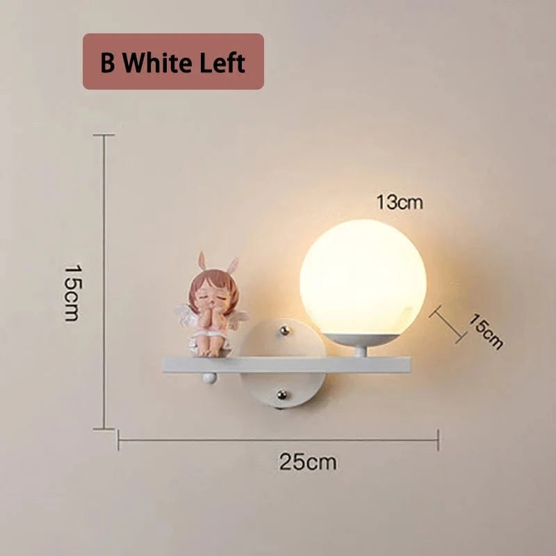 Applique murale créative pour enfants filles - Thème dessin animé. | Marco Lucetti B Blanc gauche