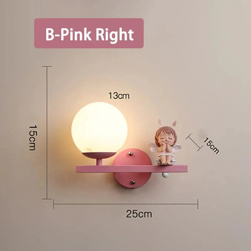 Applique murale créative pour enfants filles - Thème dessin animé. | Marco Lucetti B Rose Droite