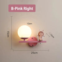 Applique murale créative pour enfants filles - Thème dessin animé. | Marco Lucetti B Rose Droite