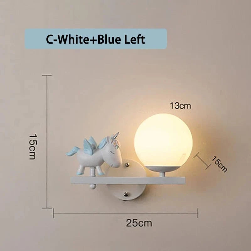 Applique murale créative pour enfants filles - Thème dessin animé. | Marco Lucetti C Bleu gauche