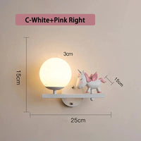 Applique murale créative pour enfants filles - Thème dessin animé. | Marco Lucetti C Rose Droite