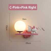 Applique murale créative pour enfants filles - Thème dessin animé. | Marco Lucetti C Rose rose Droite