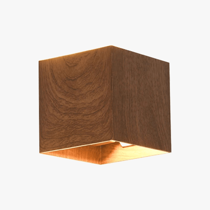 Applique murale Cube LED en bois et métal | Marco Lucetti