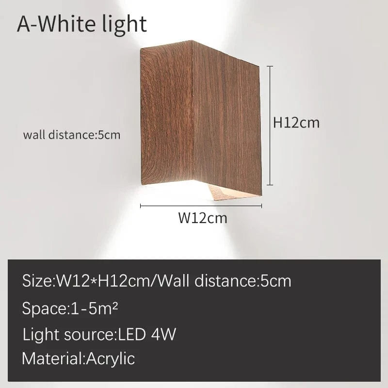 Applique murale Cube LED en bois et métal | Marco Lucetti A Lumière blanche