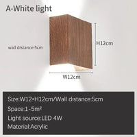 Applique murale Cube LED en bois et métal | Marco Lucetti A Lumière blanche