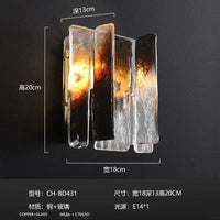 Applique murale Cuivre et Verre Tinté | Marco Lucetti W18.5E12.5H19.5CM / China / 2700K | 5W