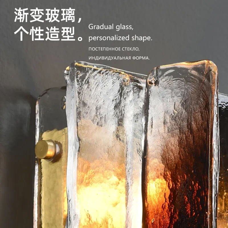 Applique murale Cuivre et Verre Tinté | Marco Lucetti W18.5E12.5H19.5CM / China / 2700K | 5W